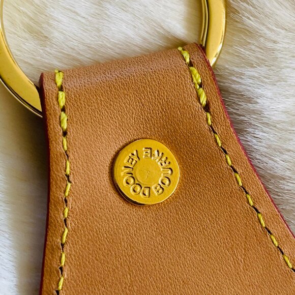Dooney and Bourke Key Ring Fob Brown Leather - Picture 4 of 4